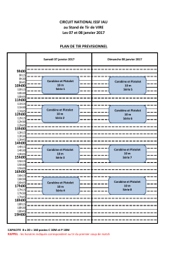 horaires de tir - Ligue de Normandie de tir