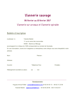 Bulletin d`inscription