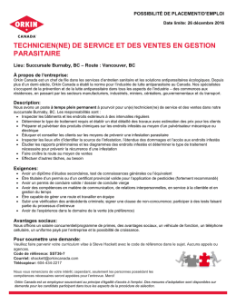 technicien(ne) de service et des ventes en gestion