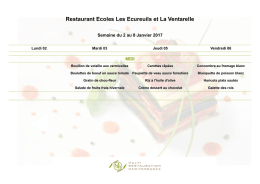 Télécharger les menus du 02 janvier au 12 février 2017 pour les