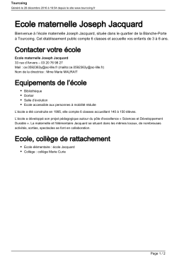 Ecole maternelle Joseph Jacquard