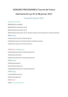 Les horaires