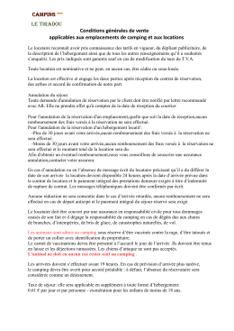 Conditions g&eacute;n&eacute;rales