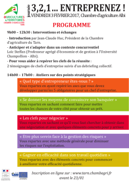 Retrouvez le programme détaillé