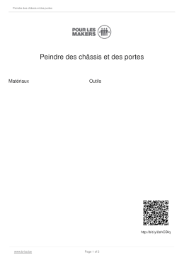 Peindre des châssis et des portes