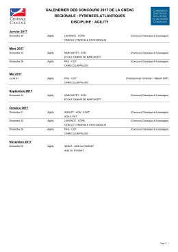 agility - Calendrier CNEAC