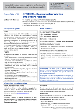Poste 53 - Officier coordonnateur relation