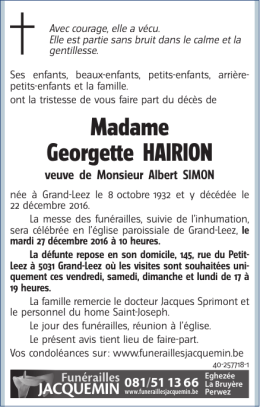 hairion-georgette - Funérailles Jacquemin