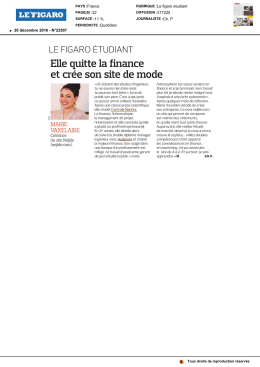 Elle quitte la finance et cr&eacute;e son site de mode