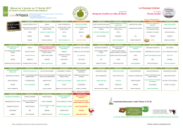 Menus du 3 janvier au 17 février 2017 - Artigues-Près