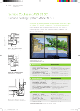 Sch&uuml;co Coulissant ASS 39 SC Sch&uuml;co Sliding System ASS 39 SC