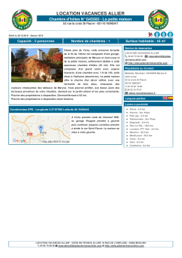 Version imprimable - Gîtes de France Allier