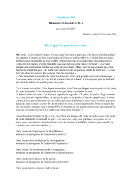 Hom&eacute;lie de No&euml;l Dimanche 25 d&eacute;cembree 2016 par Louis DURET