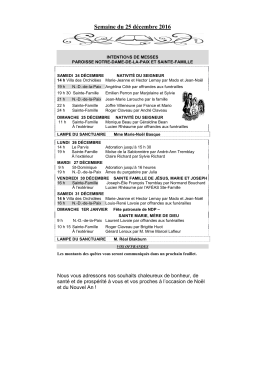 Feuillet du 24-25 d&eacute;cembre 2016 - Paroisses Notre-Dame-de