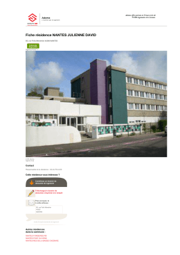 Fiche r&eacute;sidence NANTES JULIENNE DAVID