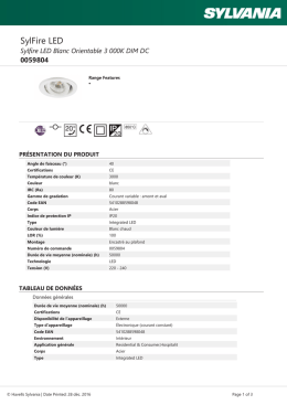 Sylfire LED Blanc Orientable 3 000K DIM DC