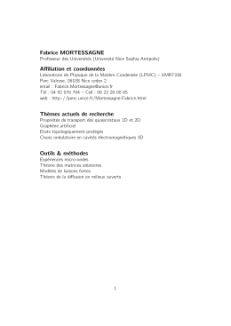 CV - Section 05 du Comit&eacute; National du CNRS