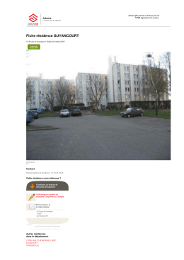 Fiche r&eacute;sidence GUYANCOURT
