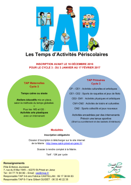 Flyers TAP_cycle 3 - Mairie de Saint Priest en Jarez
