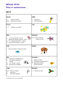 MESSAS 45190 Fêtes et manifestations... 2017