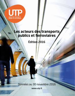 Les acteurs des transports publics et ferroviaires