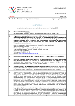 G/TBT/N/CAN/507 21 d&eacute;cembre 2016