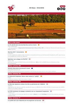 OIV in the news Other articles EN Other Articles ES Other articles FR