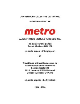 Metro | Alimentation Nicolas Turgeon inc.