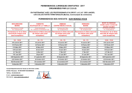 date des permanences - Saint Pierre du Mont