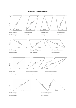 Quelle est l`aire des figures?