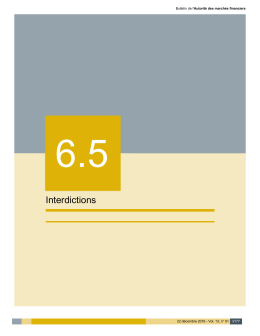 Interdictions - Autorité des marchés financiers