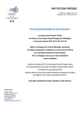 Lyc&eacute;e Armand Peugeot de Valentigney