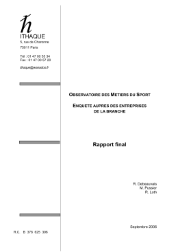 Rapport final Ithaque sport (2006)