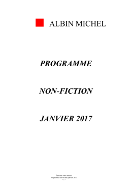 ALBIN MICHEL PROGRAMME NON