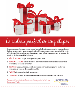 Le cadeau parfait en cinq étapes