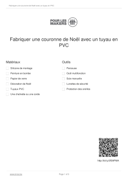 Fabriquer une couronne de Noël avec un tuyau en PVC