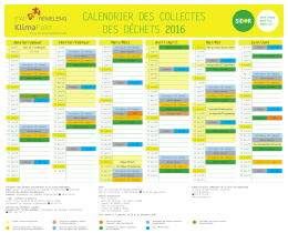 calendrier des collectes des déchets 2016