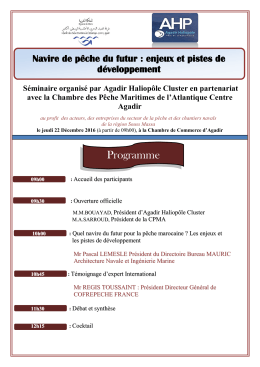 Programme - Agadir Haliopole