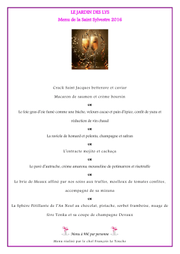 St Sylvestre - Accueil | Le Jardin des Lys