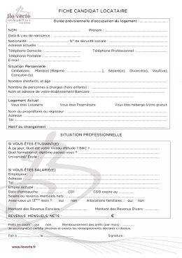 Dossier locataire Télécharger
