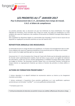 T&eacute;l&eacute;charger la liste des priorit&eacute;s - Fongecif Rh&ocirc;ne