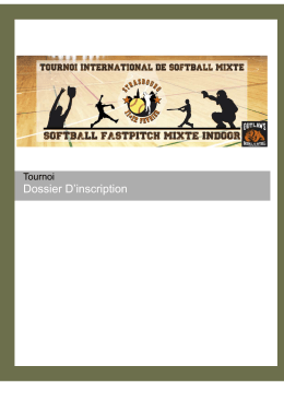 Dossier D`inscription - F&eacute;d&eacute;ration Fran&ccedil;aise de Baseball et de Softball