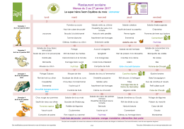 Les menus - Bourgueil