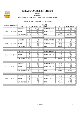 espace course en direct