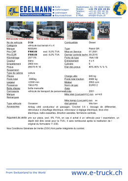 No de vehicule 5134 Combustible Diesel Catégorie véhicule tout
