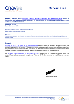 Circulaire - Legislation.cnav.fr