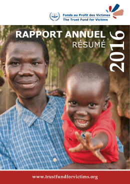 RappoRt annuel - The Trust Fund for Victims