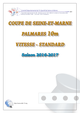 COUPE DE SEINE-ET-MARNE PALMARES 10m VITESSE