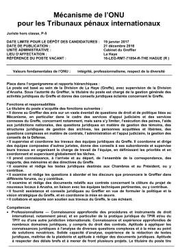 Juriste hors classe, P-5