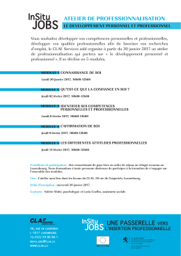 atelier de professionnalisation